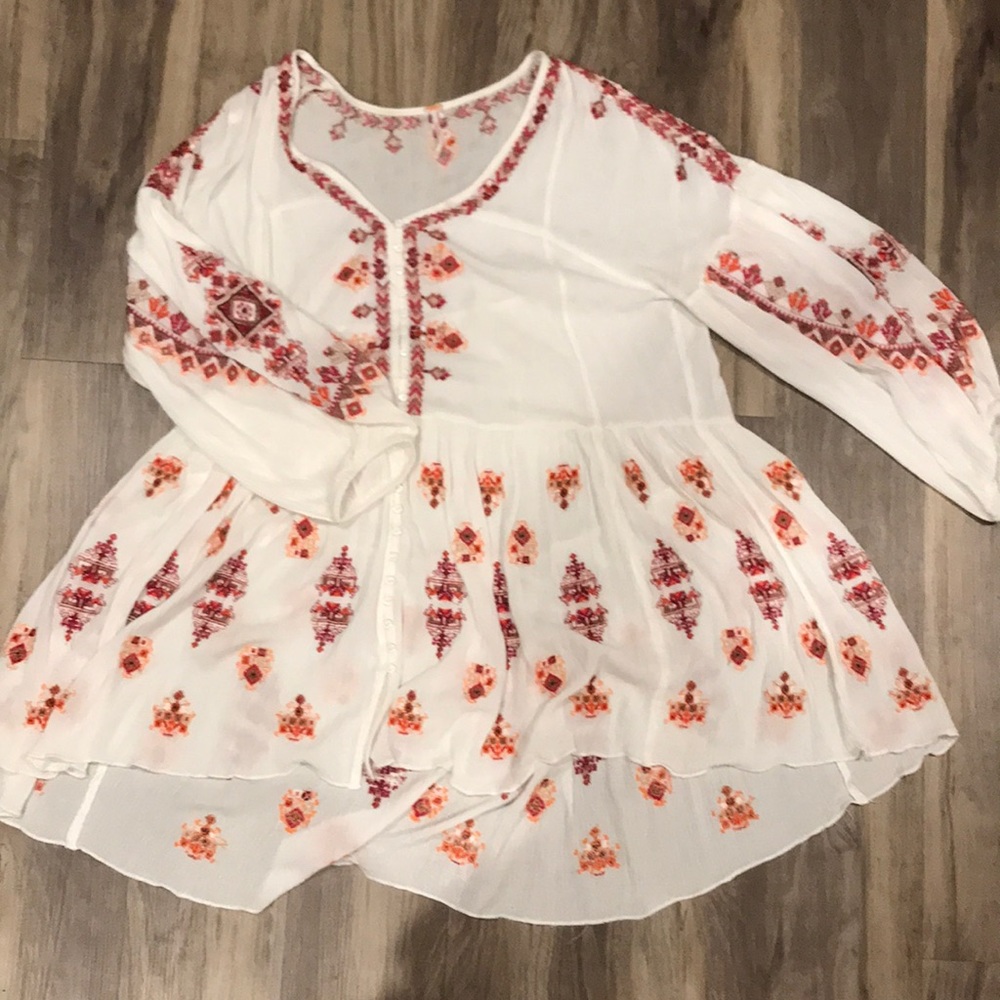 Free people white patterned tunic